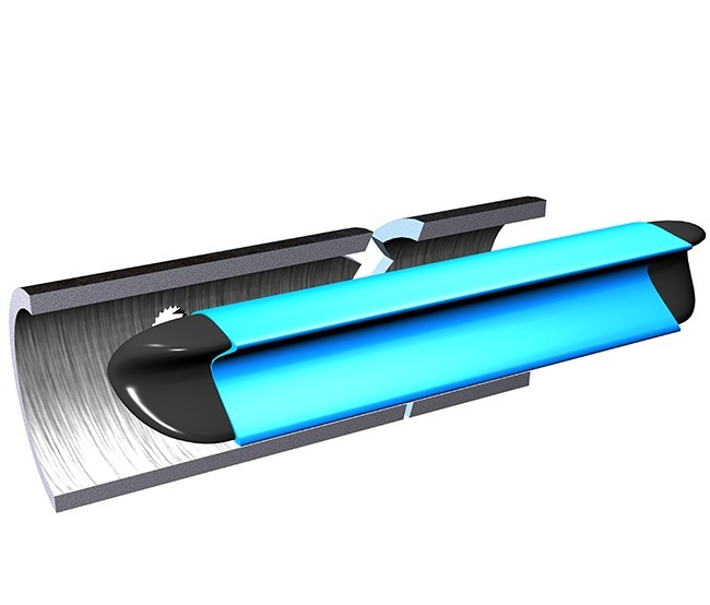 After surface prep, epoxy pipelining is used to repair and seal damage.
