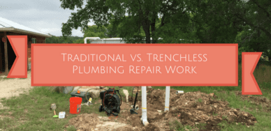 traditional versus trenchless plumbing repair work