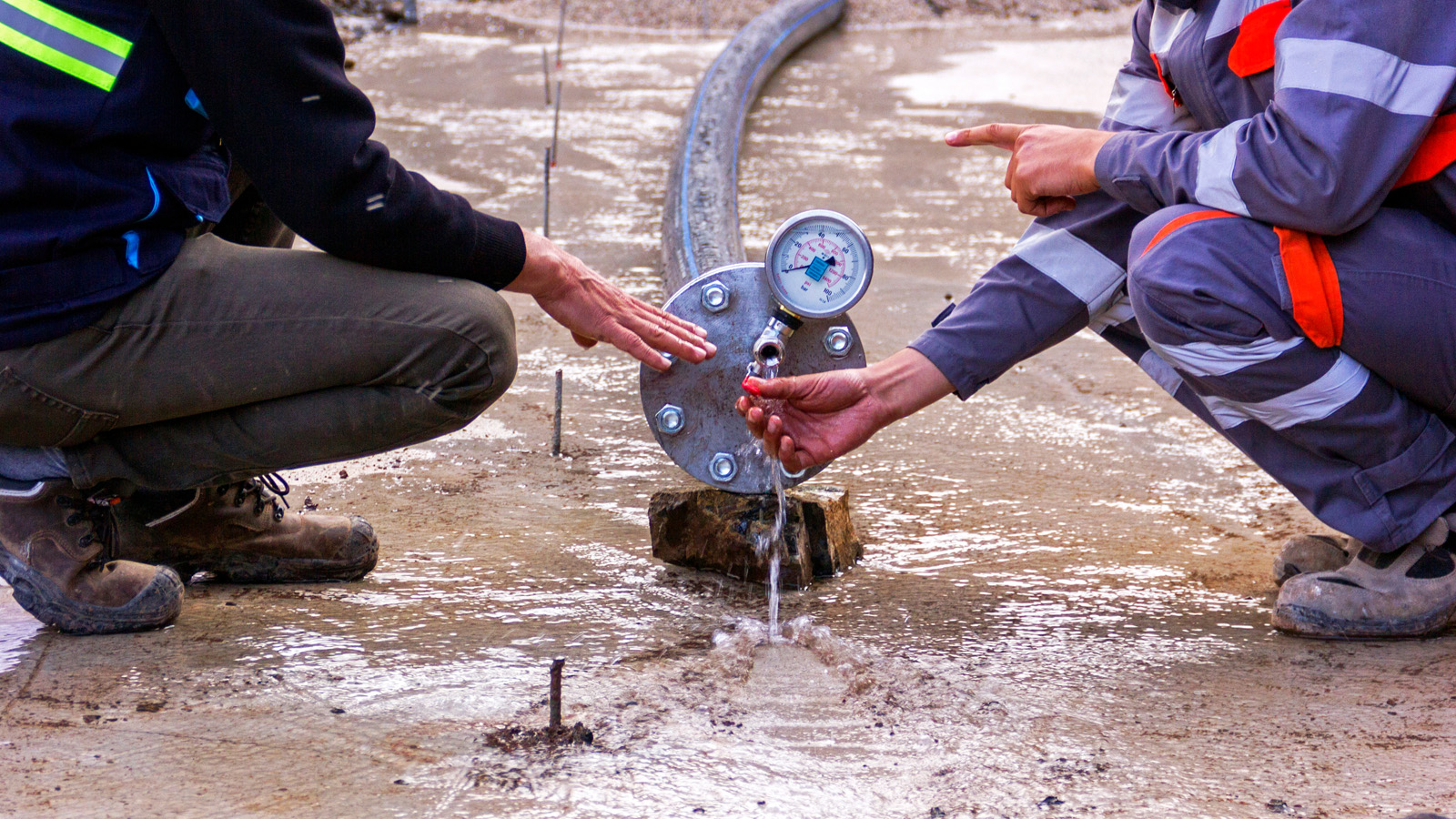 Hydrostatic pressure testing by expert plumbers from Accurate Leak in Texas.