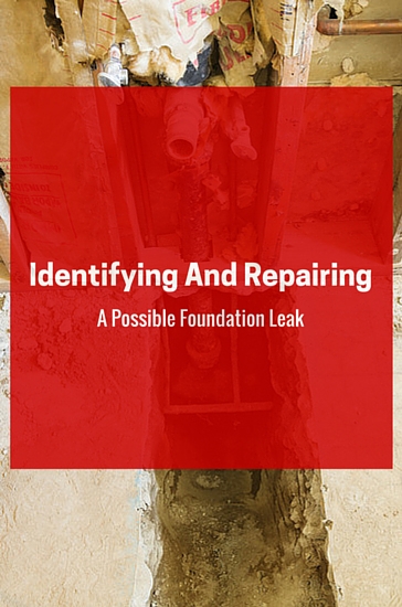 indentifying repairing possible foundation leak